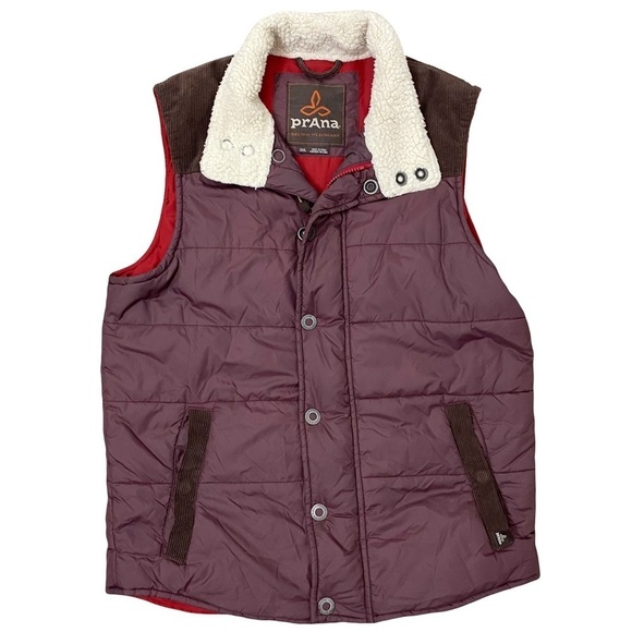 PRANA Waylan Puffer Vest in Mahogany Mens size S - Picture 3 of 12